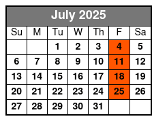 The Pink Floyd Experience July Schedule
