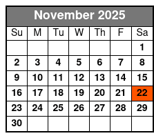 The Lion, The Witch, and The Wardrobe Premium Seating November Schedule