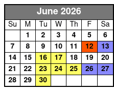 Narnia Live On Stage: Prince Caspian June Schedule