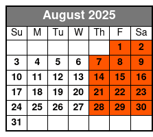 Branson Comedy Factory August Schedule