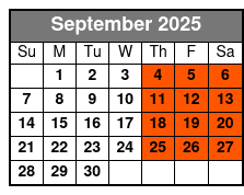 Branson Comedy Factory September Schedule