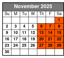 Branson Comedy Factory November Schedule