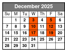 Melody Hart & The All Star Band December Schedule