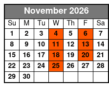 Melody Hart & The All Star Band November Schedule