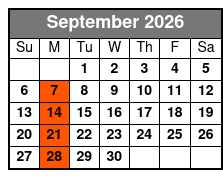 Listen to the Music: The Morace Family Show September Schedule