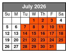 Freedom Journey Experience July Schedule