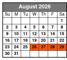 Finding Freedom Kids Experience August Schedule