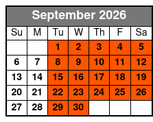 Finding Freedom Kids Experience September Schedule