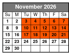 Finding Freedom Kids Experience November Schedule