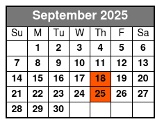 Bon Jour September Schedule