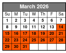 Pink Jeep Tours of Branson March Schedule