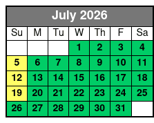 Pink Jeep Tours of Branson July Schedule