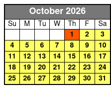 Pink Jeep Tours of Branson October Schedule