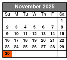 Downtown to Mountaintop Pink Jeep Tours November Schedule