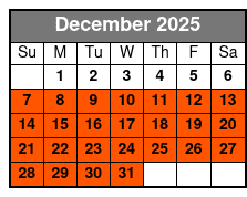 Lakes and Landmarks Pink Jeep Tours December Schedule