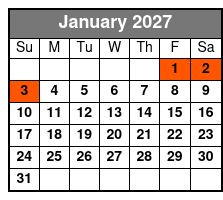 Lakes and Landmarks Pink Jeep Tours  January Schedule