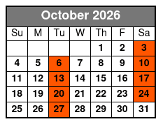 Rock 'N' Roll Sunrise October Schedule
