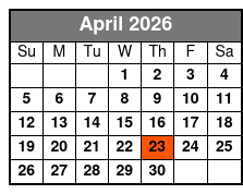 Elvis Tribute Show Featuring Jerry Presley April Schedule