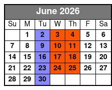 Elvis Tribute Show Featuring Jerry Presley June Schedule