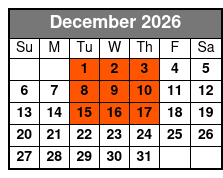 Elvis Tribute Show Featuring Jerry Presley December Schedule