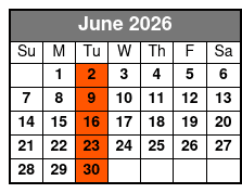 Elvis' Madison Square Garden Show June Schedule