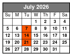 Elvis' Madison Square Garden Show July Schedule