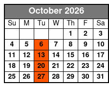 Elvis' Madison Square Garden Show  October Schedule
