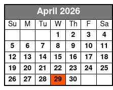 A Neil Diamond Tribute April Schedule