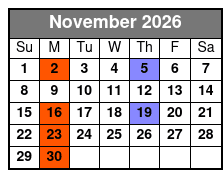 The Mountain Hollers November Schedule