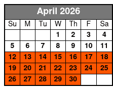 Branson Aquarium at the Boardwalk April Schedule
