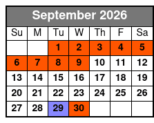 Branson Aquarium at the Boardwalk September Schedule