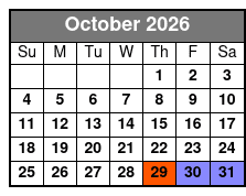 Christmas at Dolly Parton's Stampede October Schedule