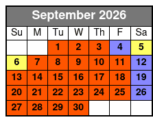 Dolly Parton's Stampede Dinner & Show September Schedule