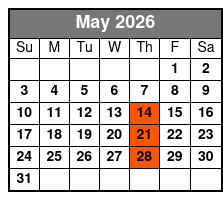 Baldknobbers Vintage Show  May Schedule