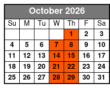 Baldknobbers Vintage Show  October Schedule