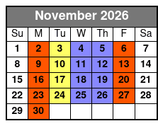 Baldknobbers Jamboree November Schedule