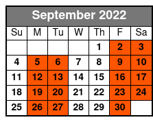 Baldknobbers Jamboree Show September Schedule
