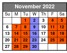Baldknobbers Jamboree Show November Schedule