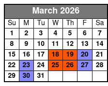 Baldknobbers Jamboree Show  March Schedule