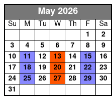 Baldknobbers Jamboree Show  May Schedule