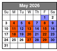 SIX Preferred Seating May Schedule