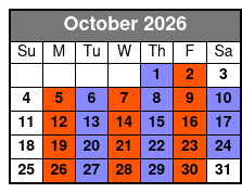 SIX Preferred Seating October Schedule