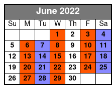 SIX Branson June Schedule