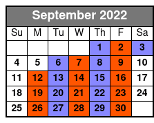 SIX Branson September Schedule