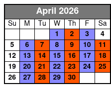 SIX Branson April Schedule