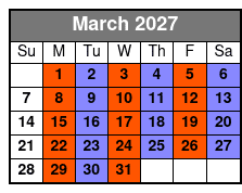 SIX Branson March Schedule