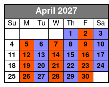 SIX Branson April Schedule