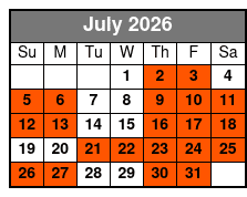 The Magic of Taylor Reed July Schedule