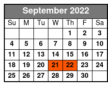 Oak Ridge Boys Regular Seating  September Schedule