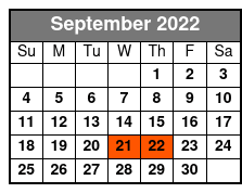 Oak Ridge Boys Regular Seating September Schedule